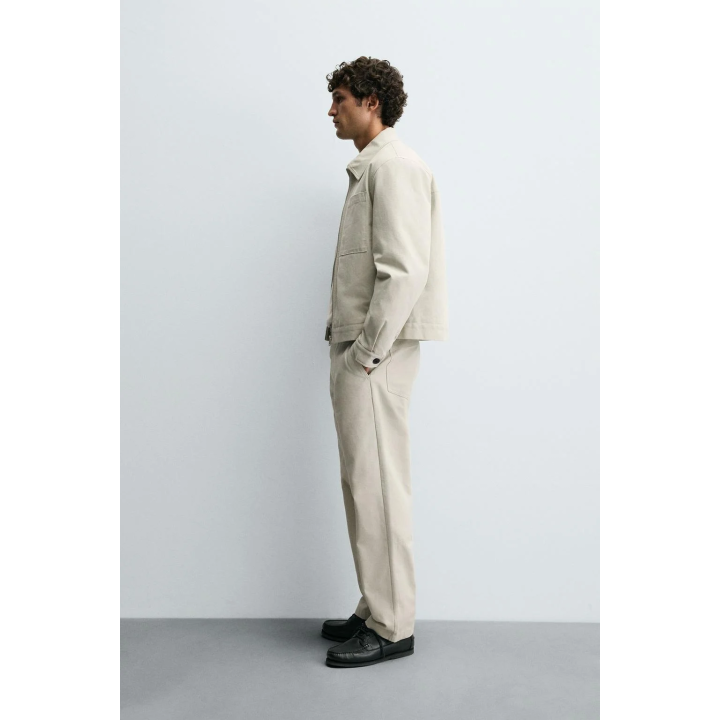 БРЮКИ ИЗ РЕЛЬЕФНОЙ ТКАНИ CANVAS