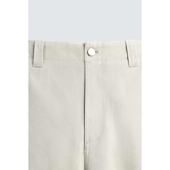 БРЮКИ ИЗ РЕЛЬЕФНОЙ ТКАНИ CANVAS