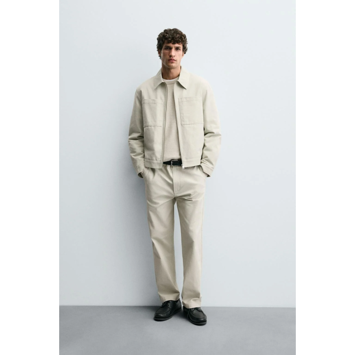 БРЮКИ ИЗ РЕЛЬЕФНОЙ ТКАНИ CANVAS