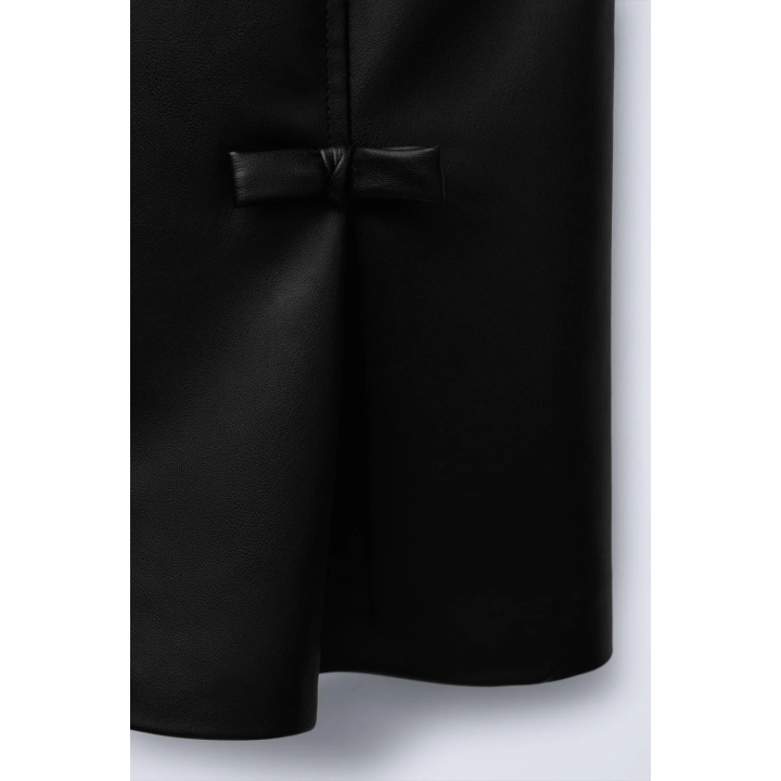 САРАФАН ПОД КОЖУ С БАНТАМИ