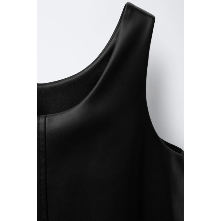 САРАФАН ПОД КОЖУ С БАНТАМИ