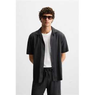 ЖАККАРДОВАЯ РУБАШКА С ГЕОМЕТРИЧЕСКИМ УЗОРОМ