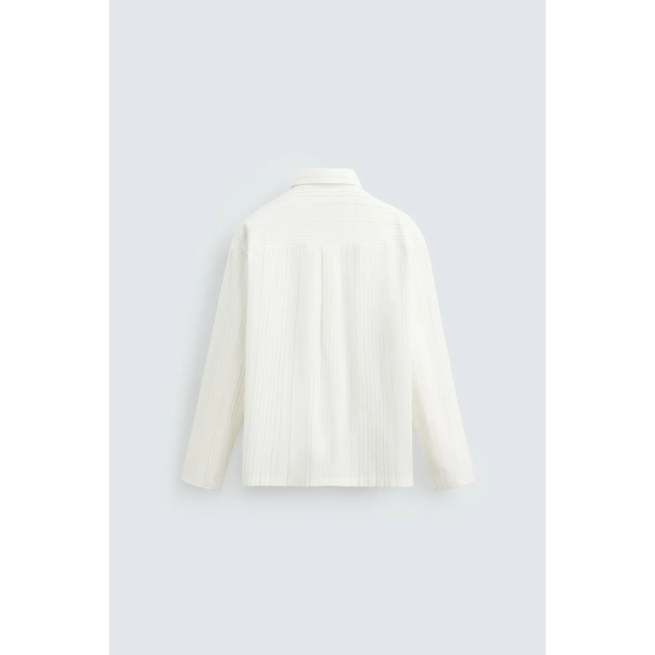 РУБАШКА ИЗ ТКАНИ В ПОЛОСКУ