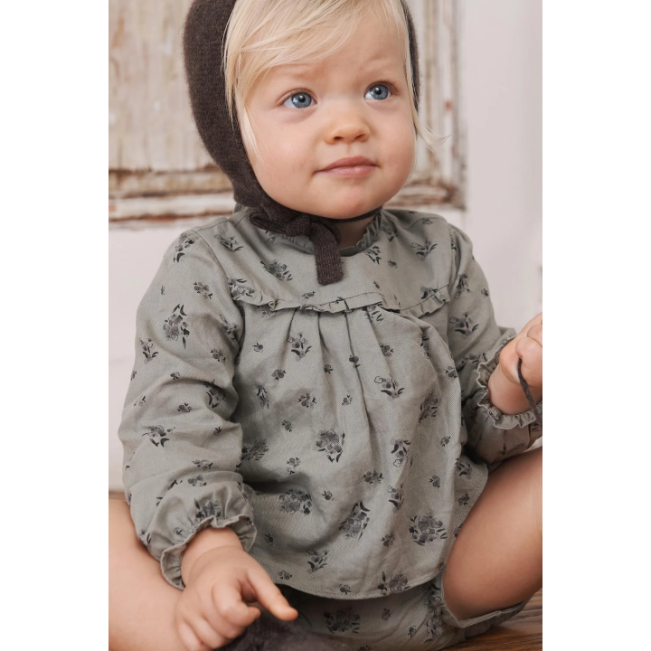 Блузка с цветочным принтом и маленькими оборками limited edition