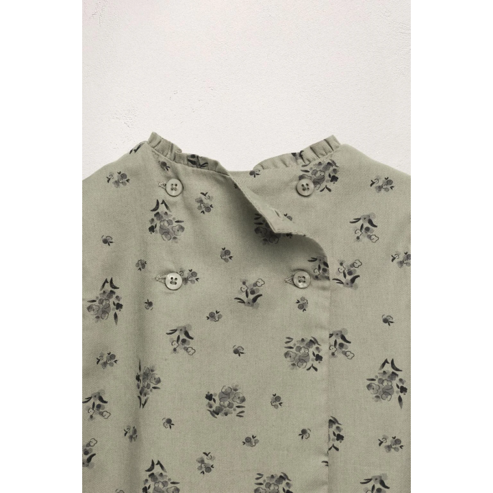 Блузка с цветочным принтом и маленькими оборками limited edition