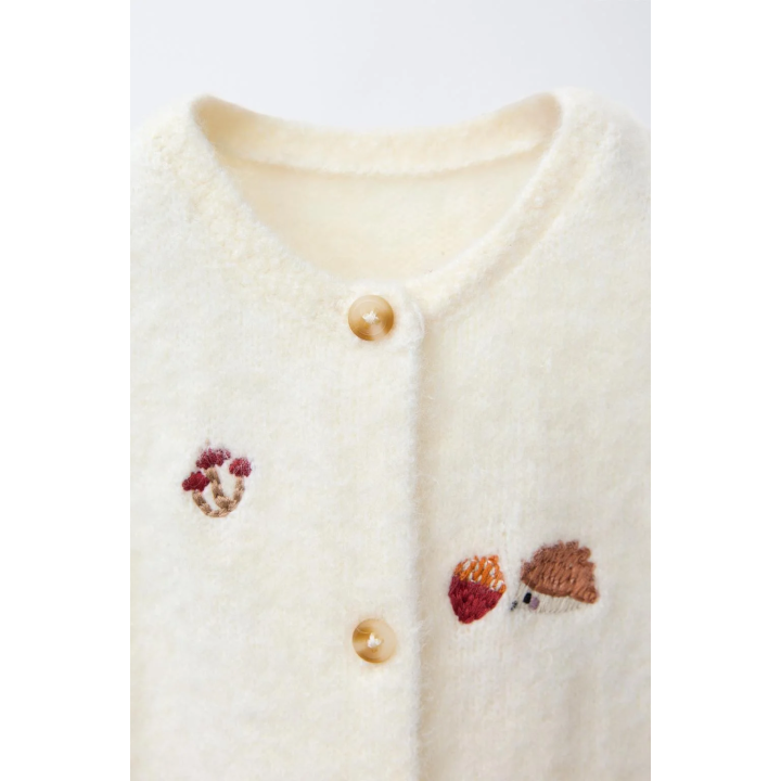 ТРИКОТАЖНЫЙ КОМБИНЕЗОН С ВЫШИВКОЙ «ЕЖИКИ»