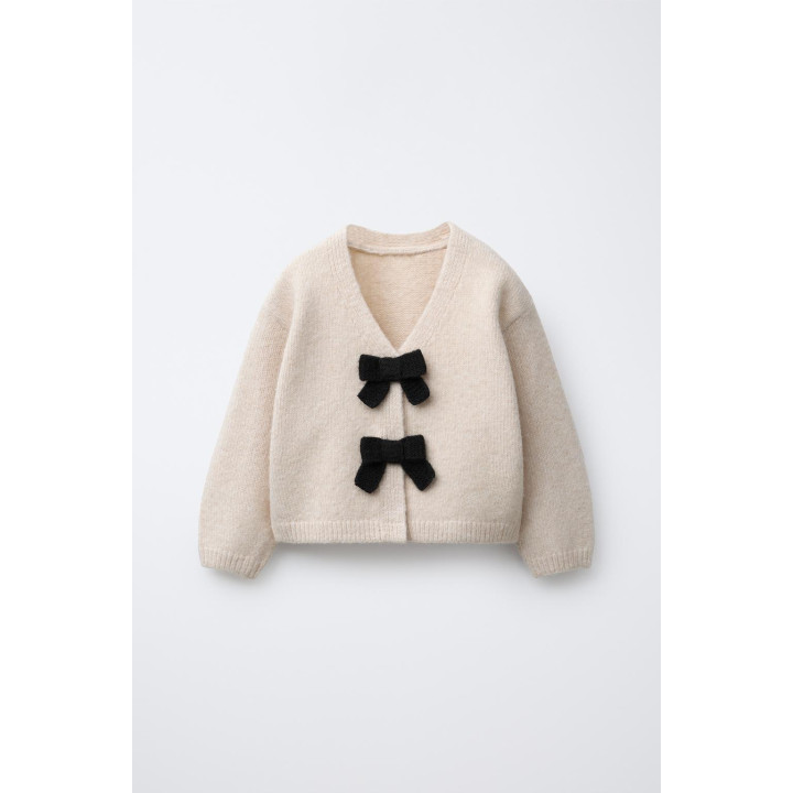 ВЯЗАНЫЙ КАРДИГАН С БАНТАМИ