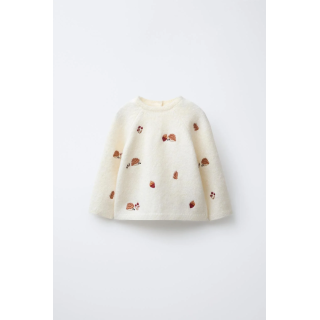 ВЯЗАНЫЙ ДЖЕМПЕР С ВЫШИТЫМИ ЕЖАМИ