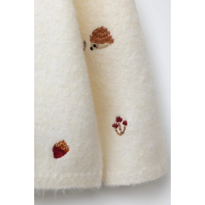 ВЯЗАНЫЙ ДЖЕМПЕР С ВЫШИТЫМИ ЕЖАМИ