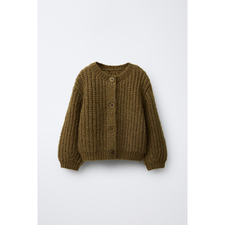 КАРДИГАН КРУПНОЙ ВЯЗКИ С ШЕРСТЬЮ