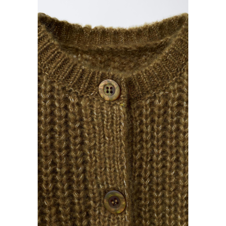 КАРДИГАН КРУПНОЙ ВЯЗКИ С ШЕРСТЬЮ