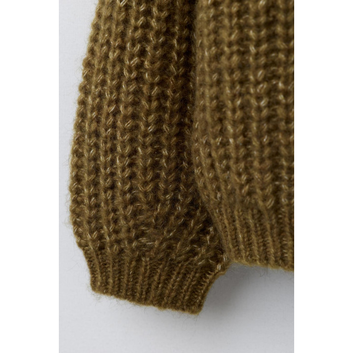 КАРДИГАН КРУПНОЙ ВЯЗКИ С ШЕРСТЬЮ