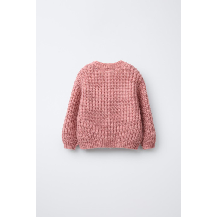 ВЯЗАНЫЙ СВИТЕР С ВЫШИТЫМИ ЦВЕТАМИ И ШЕРСТЬЮ