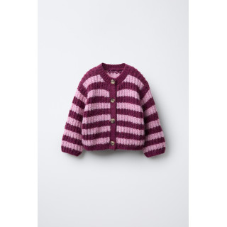 КАРДИГАН ГРУБОЙ ВЯЗКИ В ПОЛОСКУ