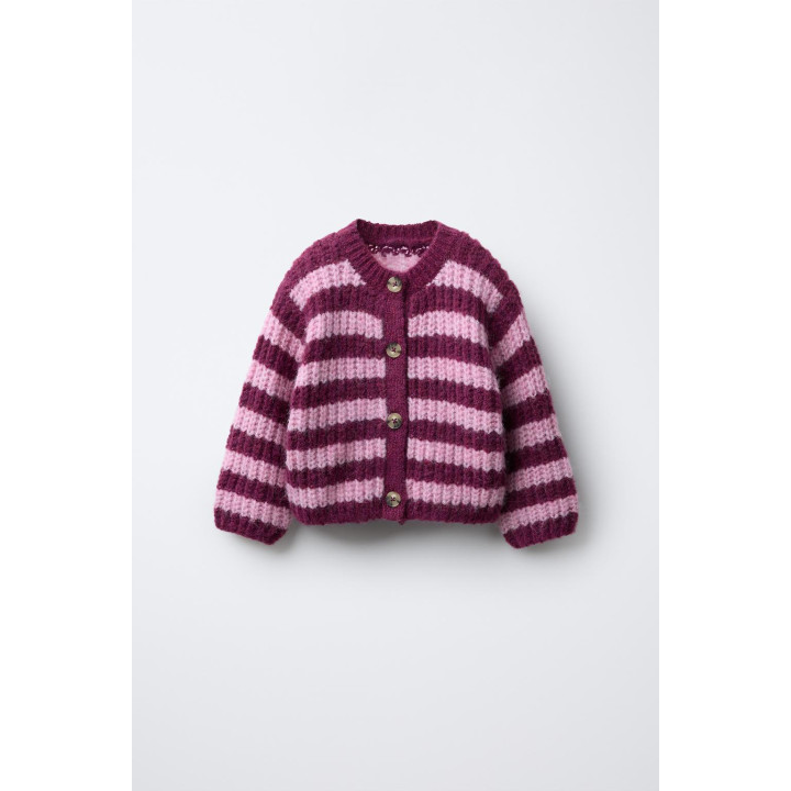 КАРДИГАН ГРУБОЙ ВЯЗКИ В ПОЛОСКУ