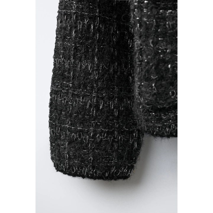 КАРДИГАН С БЛЁСТКАМИ И БАРХАТНЫМИ БАНТАМИ