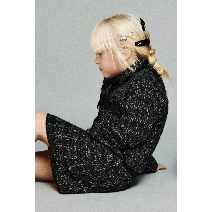 КАРДИГАН С БЛЁСТКАМИ И БАРХАТНЫМИ БАНТАМИ