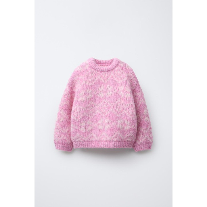 Джемпер с жаккардовым узором из шерсти