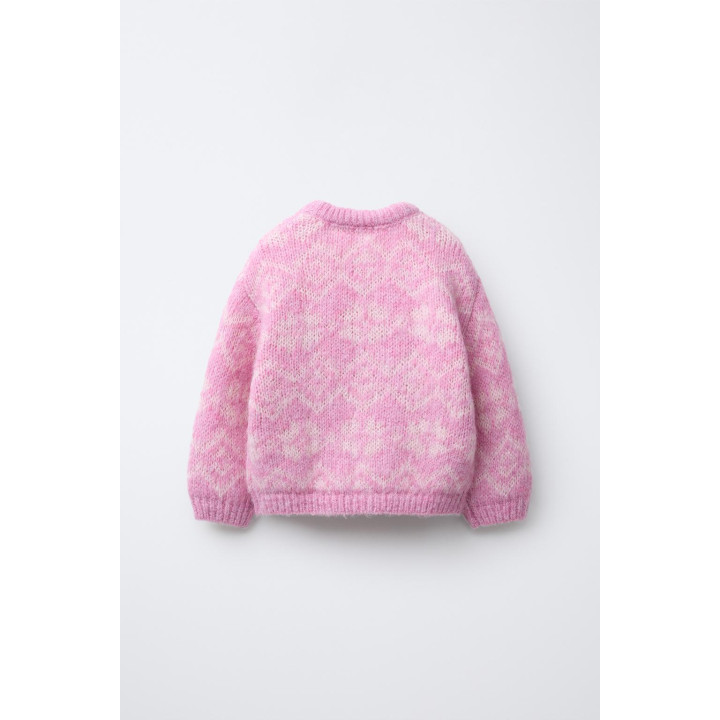 Джемпер с жаккардовым узором из шерсти