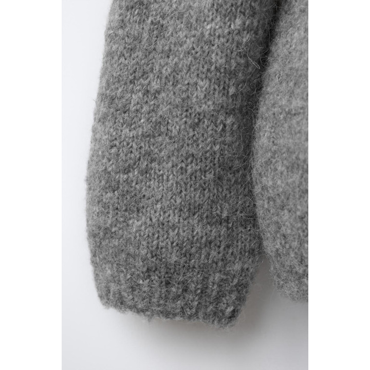 ЖАККАРДОВЫЙ КАРДИГАН ИЗ ШЕРСТИ И АЛЬПАКИ