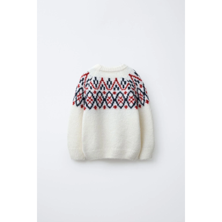 ЖАККАРДОВЫЙ СВИТЕР ИЗ СМЕСОВОЙ ШЕРСТИ