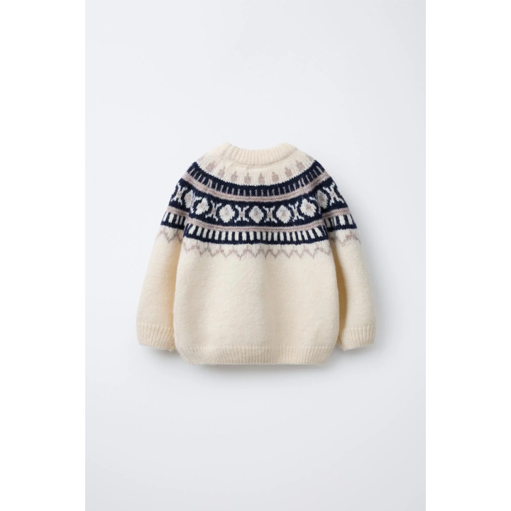 ЖАККАРДОВЫЙ ТРИКОТАЖНЫЙ ДЖЕМПЕР