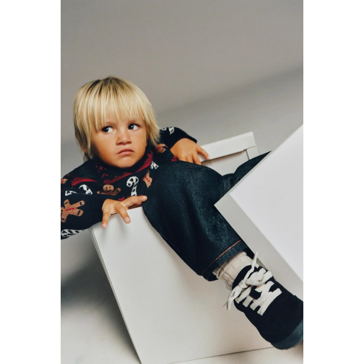 Джемпер с жаккардовым узором и принтом печенья