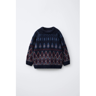 ЖАККАРДОВЫЙ ТРИКОТАЖНЫЙ ДЖЕМПЕР