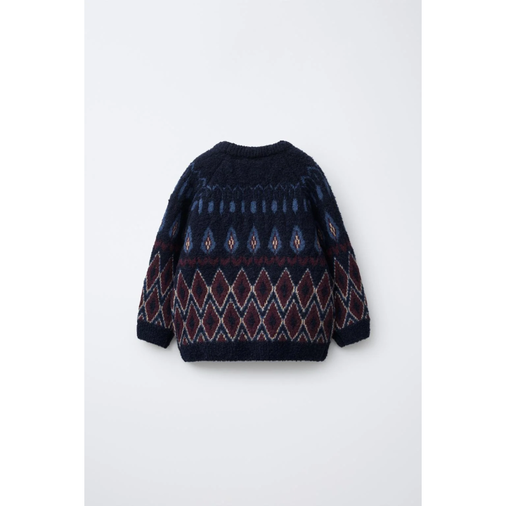 ЖАККАРДОВЫЙ ТРИКОТАЖНЫЙ ДЖЕМПЕР