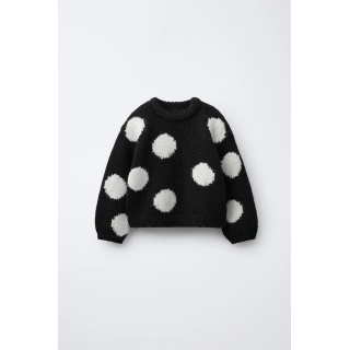 ДЖЕМПЕР В ГОРОШЕК ИЗ СМЕСОВОЙ ШЕРСТИ