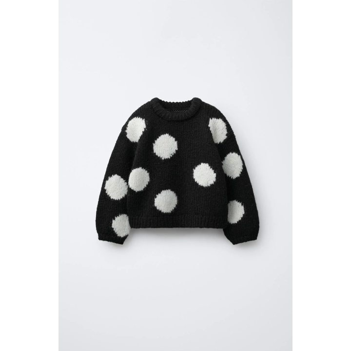 ДЖЕМПЕР В ГОРОШЕК ИЗ СМЕСОВОЙ ШЕРСТИ