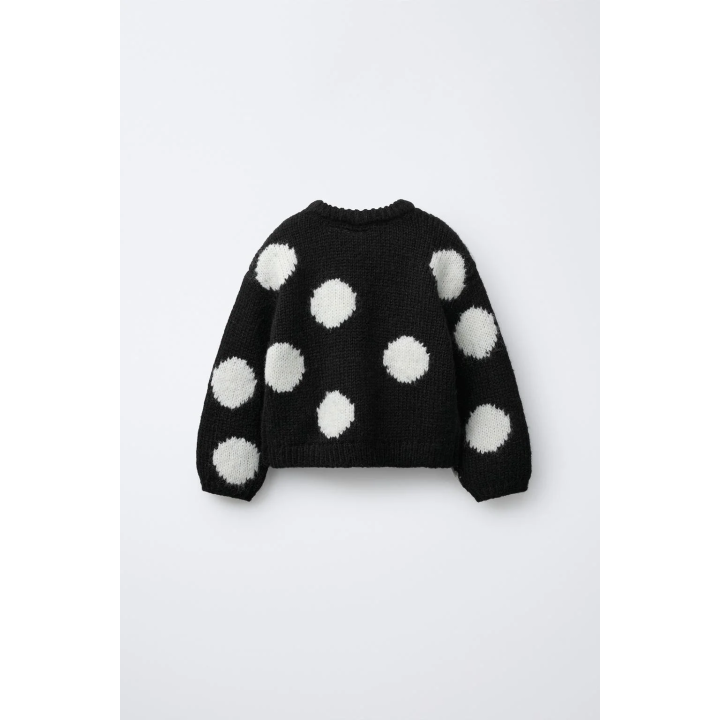 ДЖЕМПЕР В ГОРОШЕК ИЗ СМЕСОВОЙ ШЕРСТИ