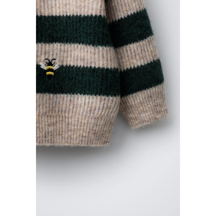 ДЖЕМПЕР В ПОЛОСКУ С ВЫШИВКОЙ «ЛЕС»