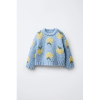 СВИТЕР ИЗ СМЕСОВОЙ ШЕРСТИ С ПРИНТОМ «ФРУКТЫ»