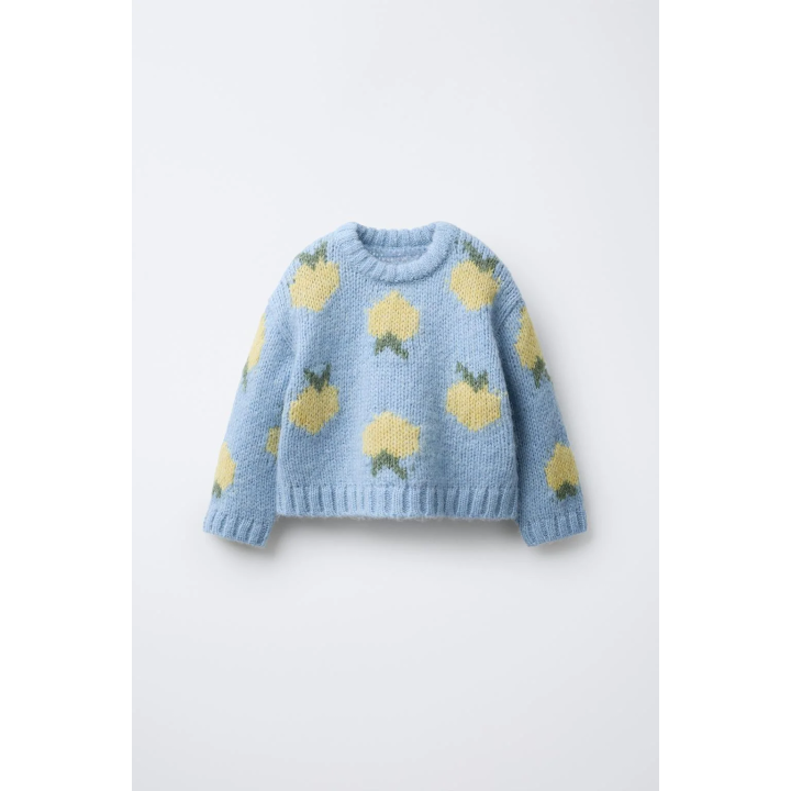 СВИТЕР ИЗ СМЕСОВОЙ ШЕРСТИ С ПРИНТОМ «ФРУКТЫ»