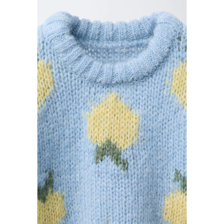 СВИТЕР ИЗ СМЕСОВОЙ ШЕРСТИ С ПРИНТОМ «ФРУКТЫ»