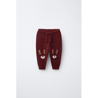 ТРИКОТАЖНЫЕ БРЮКИ-ДЖОГГЕРЫ С ОЛЕНЕМ