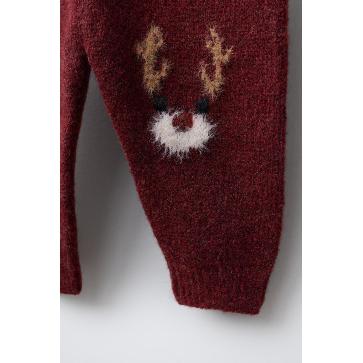 ТРИКОТАЖНЫЕ БРЮКИ-ДЖОГГЕРЫ С ОЛЕНЕМ