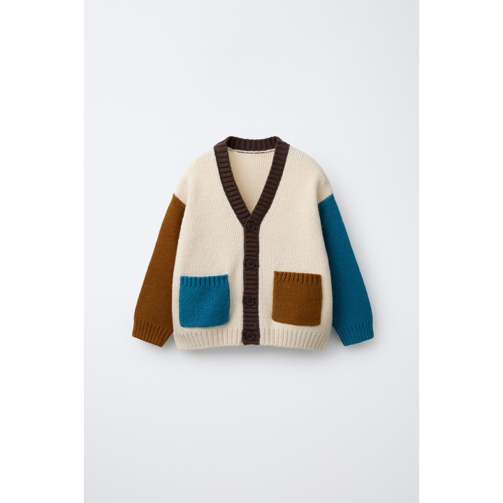 ВЯЗАНЫЙ КАРДИГАН В СТИЛЕ COLOR BLOCK