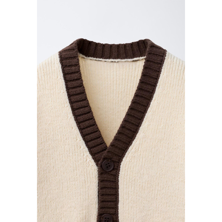 ВЯЗАНЫЙ КАРДИГАН В СТИЛЕ COLOR BLOCK