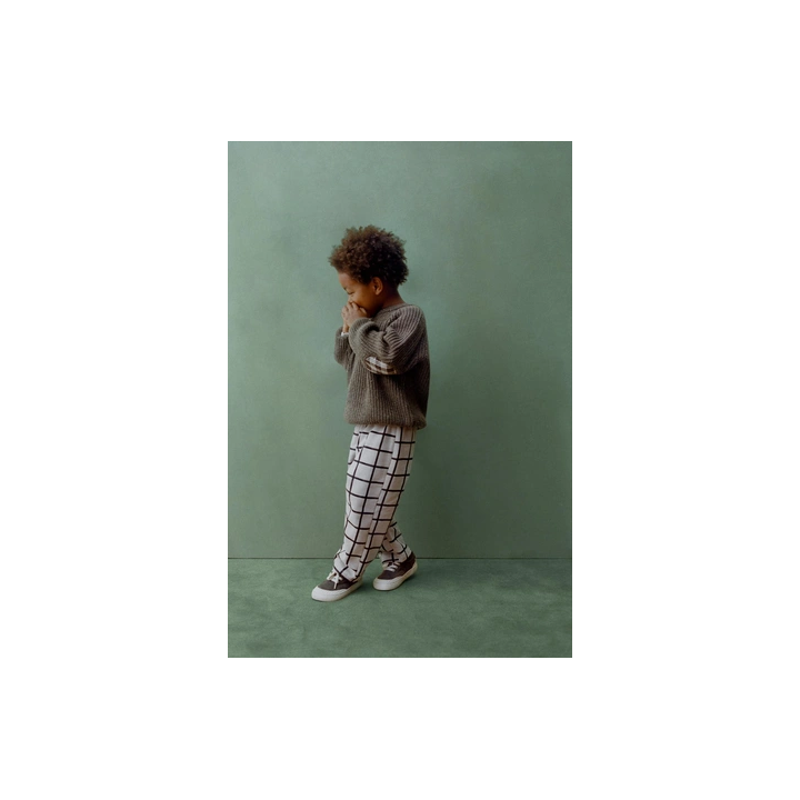 СВИТЕР КРУПНОЙ ВЯЗКИ С НАЛОКОТНИКАМИ