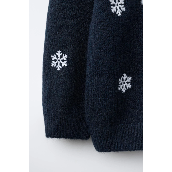 Пуловер с изображением санта-клауса из трикотажа