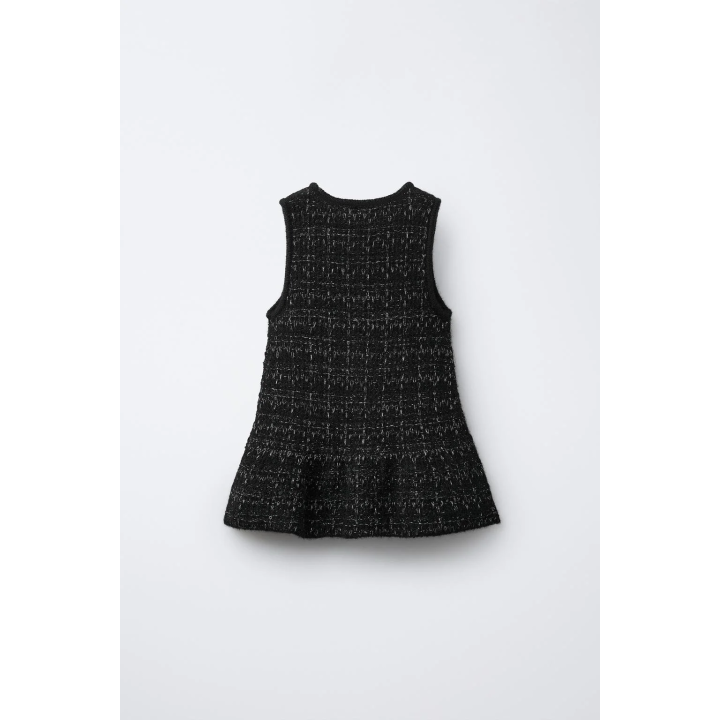 ТРИКОТАЖНОЕ ПЛАТЬЕ С БЛЕСТКАМИ И БАРХАТНЫМИ БАНТАМИ