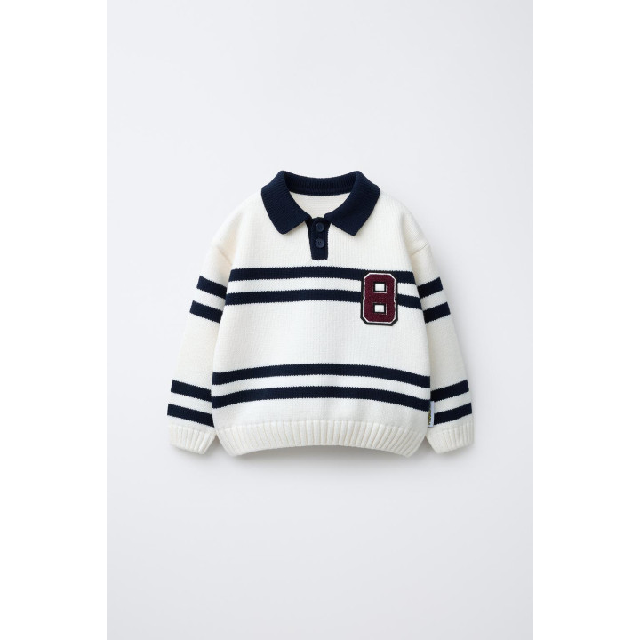 ТРИКОТАЖНОЕ ПОЛО В ПОЛОСКУ С ПРИНТОМ SNOOPY PEANUTS™