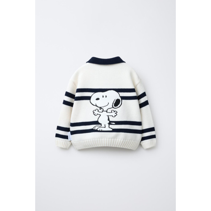 ТРИКОТАЖНОЕ ПОЛО В ПОЛОСКУ С ПРИНТОМ SNOOPY PEANUTS™