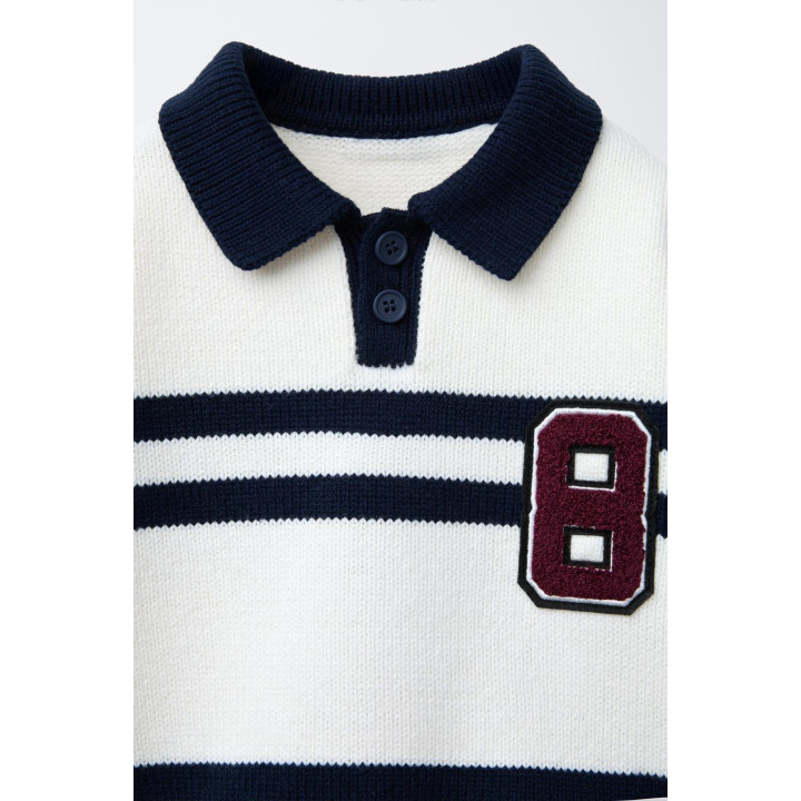 ТРИКОТАЖНОЕ ПОЛО В ПОЛОСКУ С ПРИНТОМ SNOOPY PEANUTS™