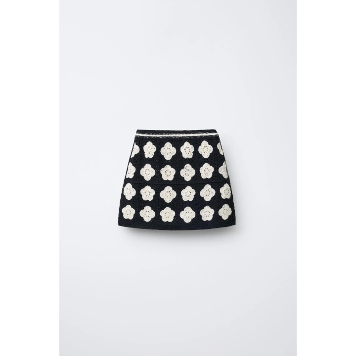 ТРИКОТАЖНАЯ ЮБКА С ЦВЕТОЧНЫМ ПРИНТОМ