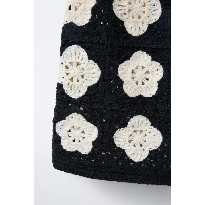 ТРИКОТАЖНАЯ ЮБКА С ЦВЕТОЧНЫМ ПРИНТОМ