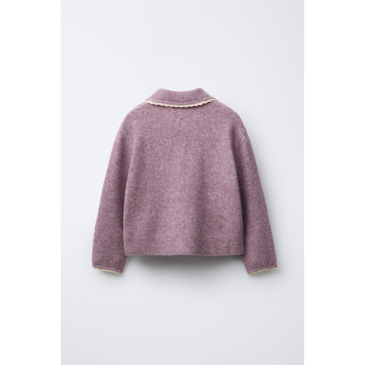 КАРДИГАН С КРУЖЕВНОЙ ОТДЕЛКОЙ