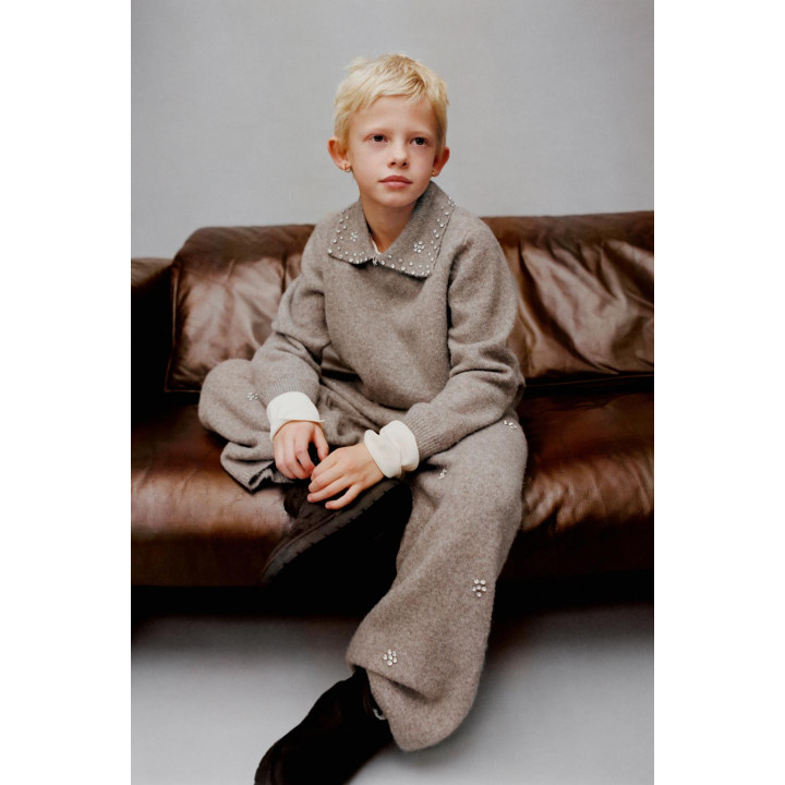 БЛЕСТЯЩИЕ ТРИКОТАЖНЫЕ БРЮКИ-КЮЛОТЫ